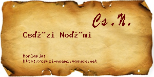 Csúzi Noémi névjegykártya