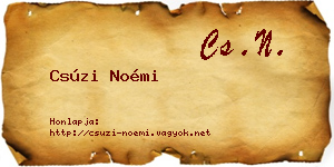 Csúzi Noémi névjegykártya